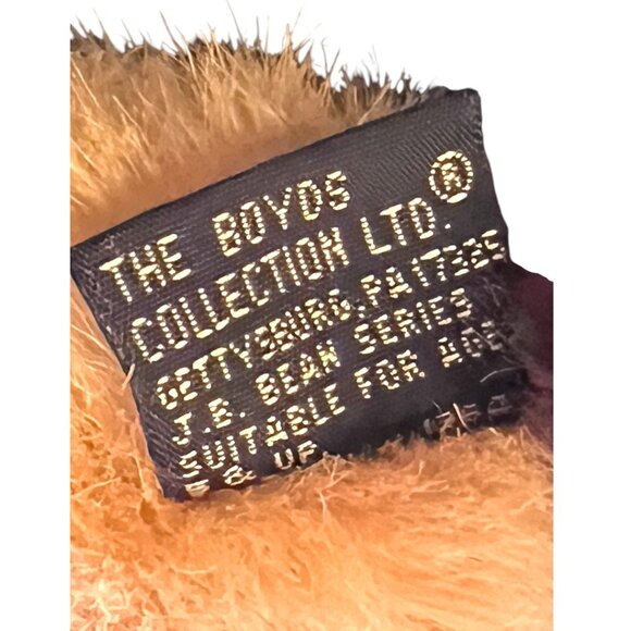 Vtg BOYDS BEARS "Primrose Pig" Purple Overalls Jointed Collectible Plush 10" T - Picture 15 of 16